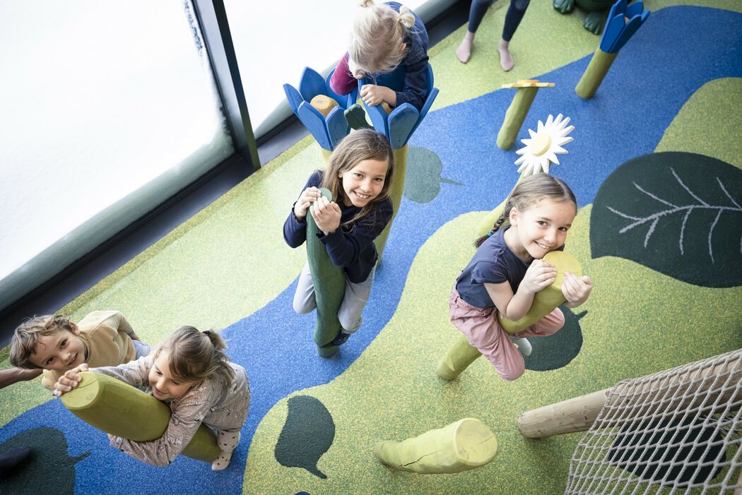 Spaß haben in der Indoor-Spielwelt im Kinderhotel Allgäuer Berghof