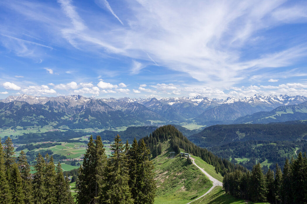 Wandern entlang der Hörnertour im Kinderhotel Allgäuer Berghof